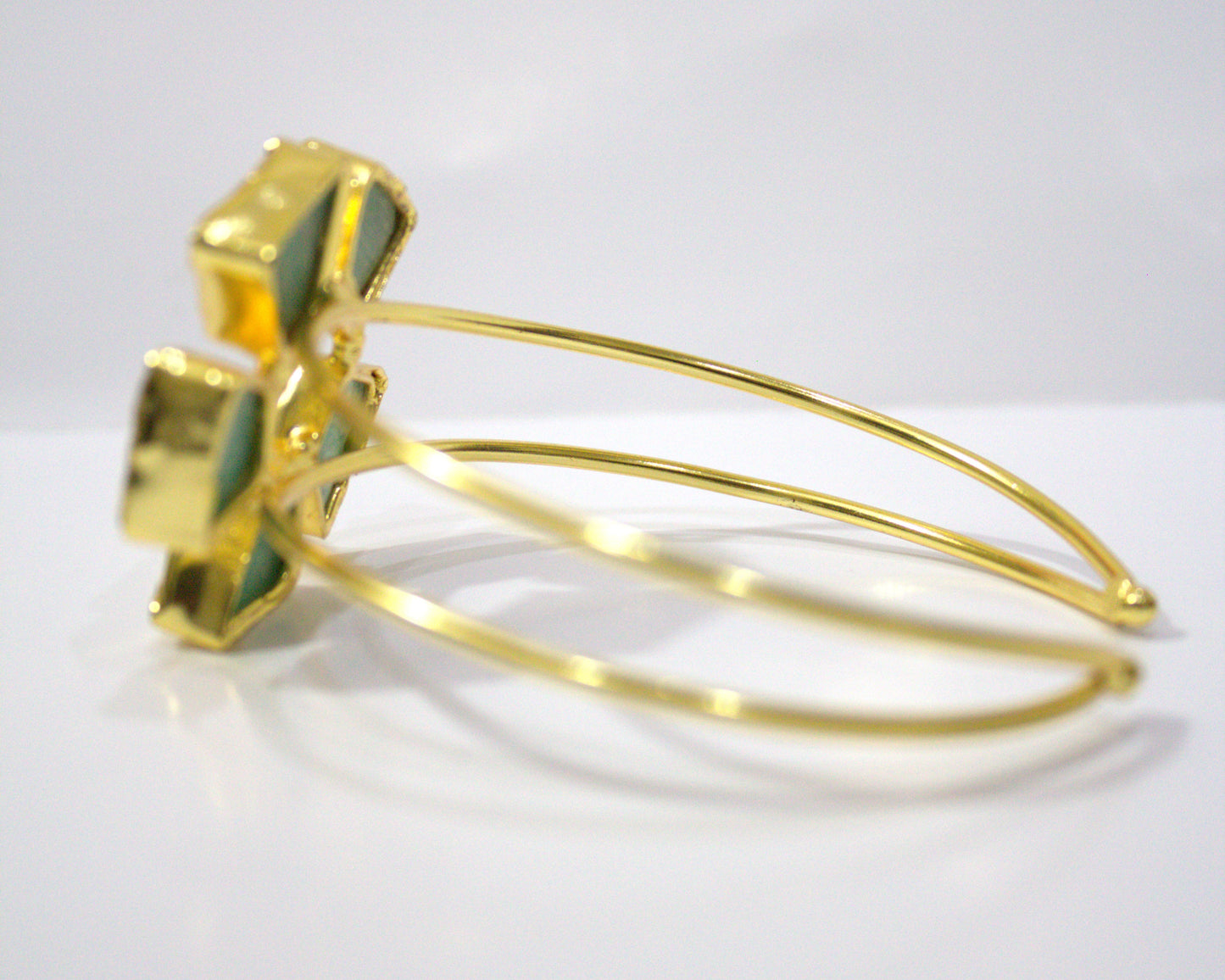 Flora Raw Stone Cuff