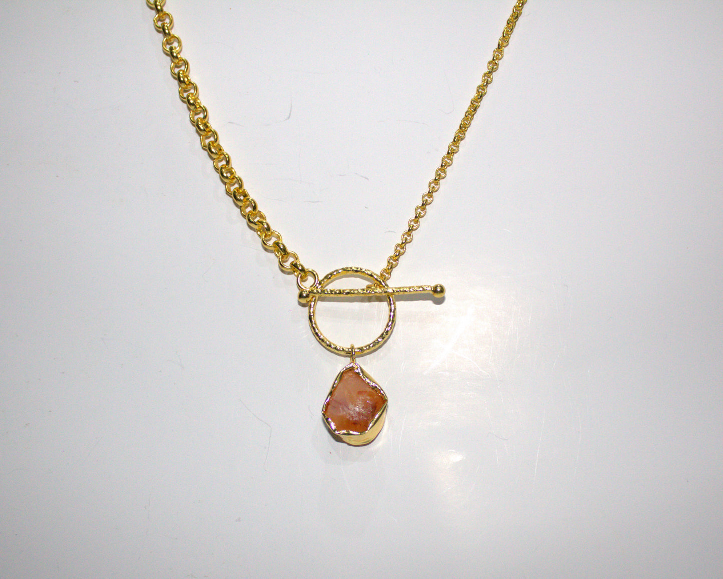 Raw Ember Toggle Necklace