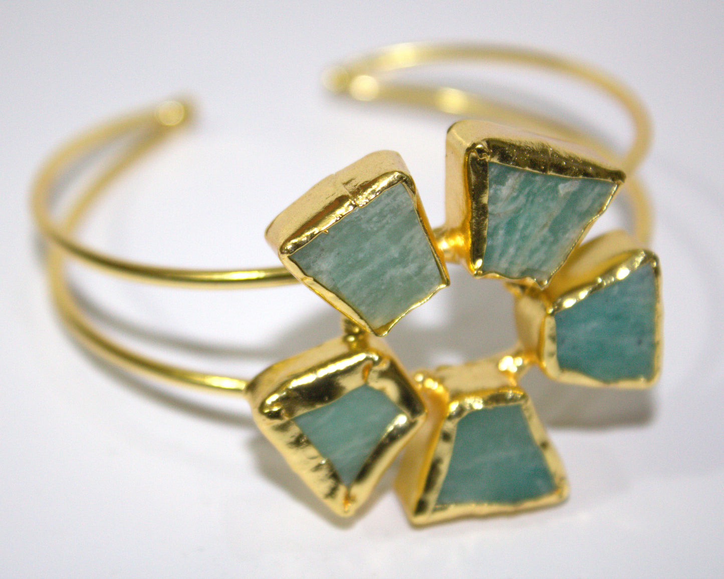 Flora Raw Stone Cuff