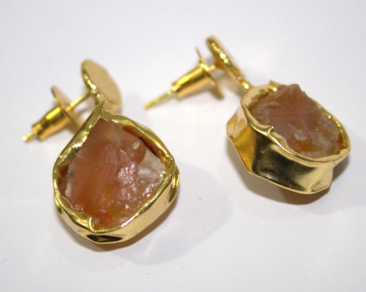 Aura Stone Stud Earrings