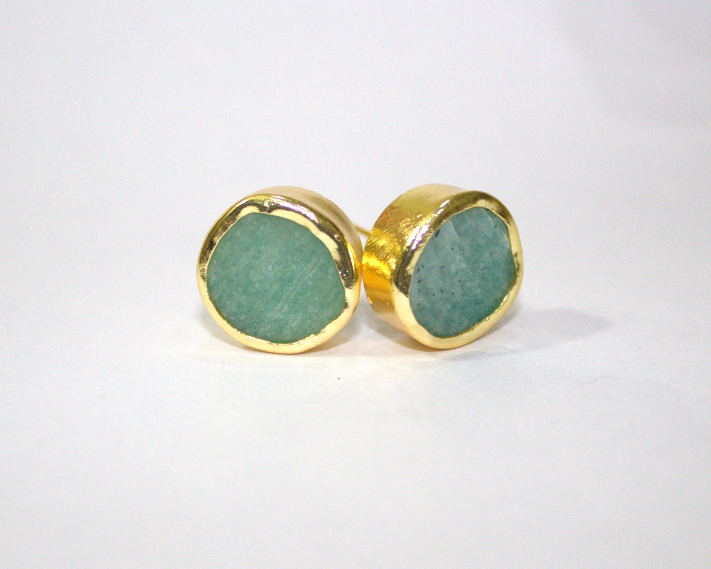 Ocean Mist Natural Stone Studs
