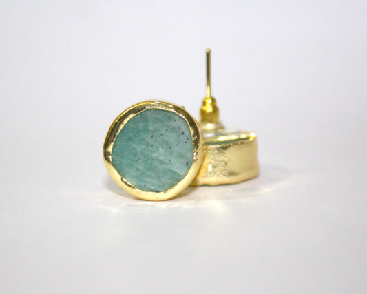 Ocean Mist Natural Stone Studs