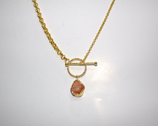 Raw Ember Toggle Necklace