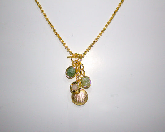 Raw Cluster Charm Necklace